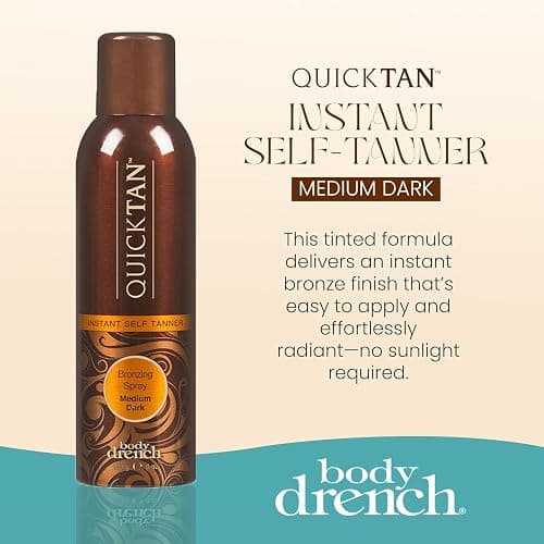 Body Drench QuickTan Instant Self Tanner Bronzing Spray, Salon-Quality Medium/Dark Tan, Streak-Free, Tinted Formula, 6 oz, 1-pack thumbnail 5