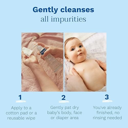Mustela - No rinse soothing cleansing water - Cleansing Water With 99% Organic Ingredients As Avocado and Schisandra - No Fragrance Added For Newborns and Babies With Very Sensitive Skin - 300 ML thumbnail 5