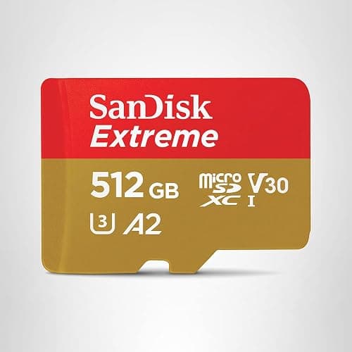 SanDisk 512GB Extreme microSDXC UHS-I Memory Card with Adapter - Up to 190MB/s, C10, U3, V30, 4K, 5K, A2, Micro SD Card - SDSQXAV-512G-GN6MA thumbnail 8