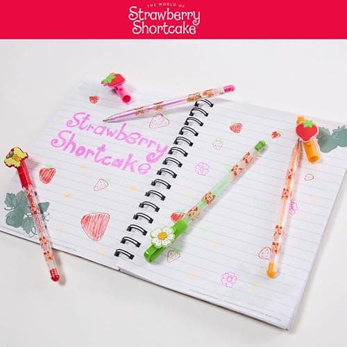 Innovative Designs Strawberry Shortcake Journal Set with Pens for Kids and Girls, 80 Lined Page Spiral Notebook with 4 Colored Gel Pens thumbnail 9