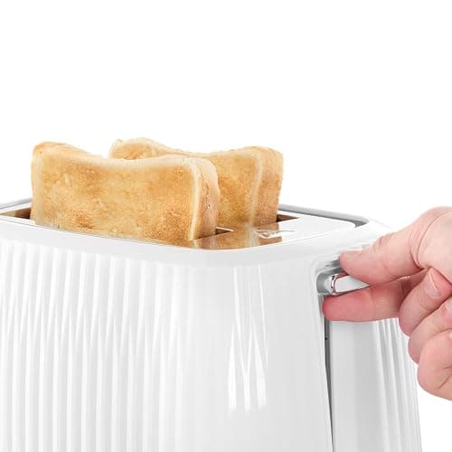 Russell Hobbs Eden 2 Slice Toaster (6 Browning settings, High lift feature, Frozen, reheat, cancel functions, Removable crumb tray, 800W, White) 27370 thumbnail 4