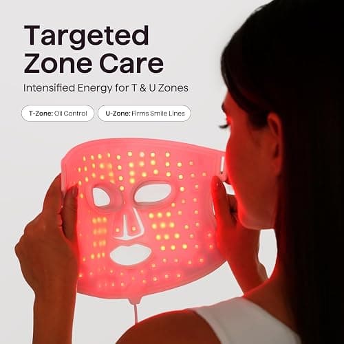 wavytalk Red Light Therapy Mask for Face, Glow Time LED Face Mask 850nm NIR | for Anti-Fine Line, Acne, Skin Rejuvenation with 456 LED Chips, 3 Modes, Gift for Women Wife Mom thumbnail 8