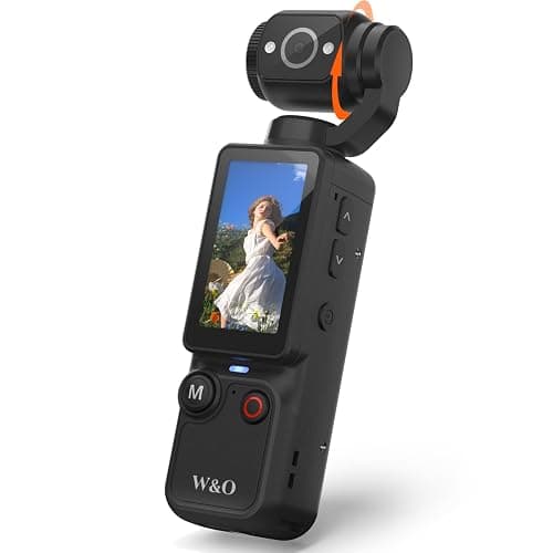 W & O Vlogging Camera with 180° Rotating Lens, Pocket Body Camera with Audio & Video Recording,7-Hour Battery, Handheld POV Cameras with 32GB Card, Easy One-Button Recording for Travel,Daily Life - Image 1