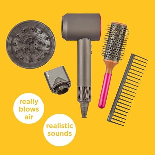 Casdon 73252 Dyson Supersonic Styling Set | Interactive Toy Hairdryer for Children Aged 3 Years & Up | Looks and Works Like The Real Thing, Grey thumbnail 4