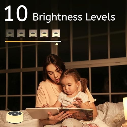 Soother Sleep Sound Machine Night Light White Noise Machine with 30 Soothing Sounds & 12 Color Night Lights for Baby Kids Adults Brown Noise Machine with Timer & Continuous Play for Home Travel Office thumbnail 4