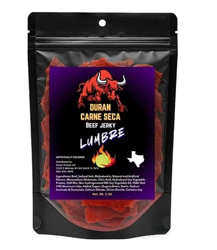 Tizon Lumbre Carne Seca - Spicy Fuego Beef Jerky Snack, Premium Mexican-Style Dried Beef, 2oz Resealable Pouch, No Added Hormones, USA Made - Image 1