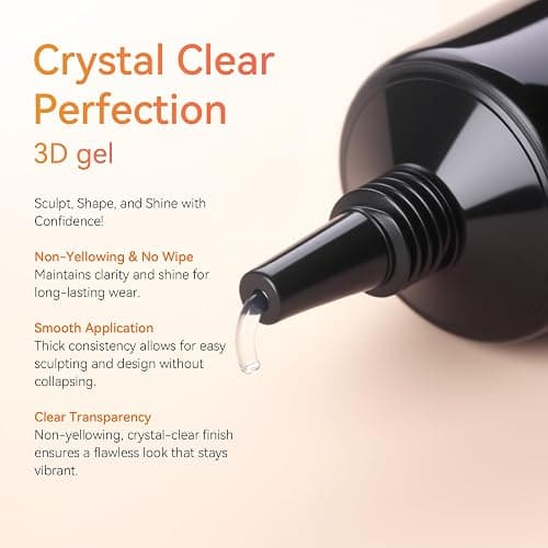 Makartt Blooming Gel & 3D Gel Nail Art Kit for DIY Nail Art Clear | Watercolor Marble Spreading Effect & 3D Drawing Molding Sculpture Gems and Decoration, UV LED Soak Off 15ml thumbnail 7