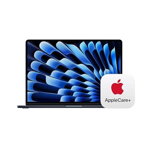 Apple 2025 MacBook Air 15-inch Laptop with M4 chip: Built for Apple Intelligence, 15.3-inch Liquid Retina Display, 16GB Unified Memory, 256GB SSD Storage, Touch ID; Midnight with AppleCare+ (3 Years) - Image 1