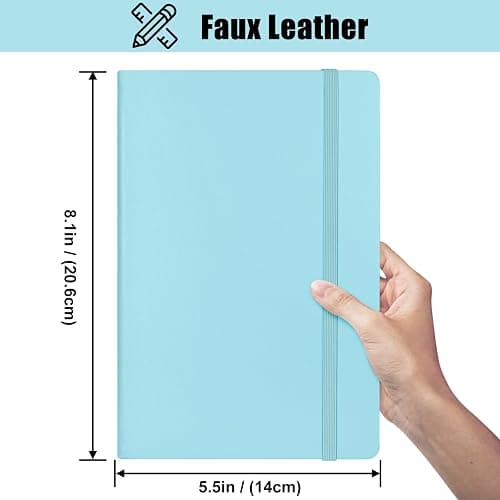 Lined Journals for Writing, A5 Notebooks (5.7 x 8'') with 160 Pages, 100 GSM Premium Paper, Ribbon Bookmark, Elastic Band & Inner Pocket - Perfect for Work, Journaling, Note-Taking & Gifting (Pastel Color - 6 Packs) thumbnail 2