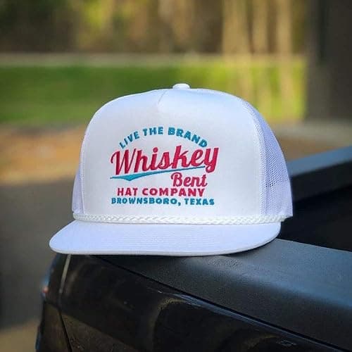 WHISKEY BENT HAT CO. The Cali Adjustable Snapback Western Lifestyle Trucker Hat, High Profile thumbnail 3