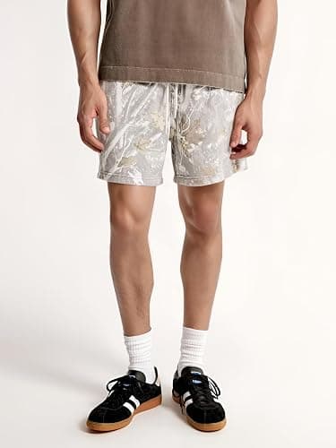Ogfao Camo Sweats Shorts for Men Women Elastic Waist Drawstring Camouflage Workout Shorts Maple Leaf Athletic Gym Shorts thumbnail 2