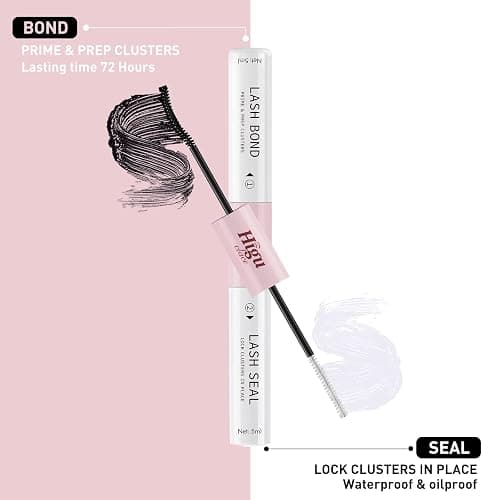 Higu clace Lash Clusters Kit,144pcs D Curl Wispy Lash Clusters,8-16mm Lash Extension Kit,with Lash Bond and Seal, Eyelash Tweezers(R-08) thumbnail 5