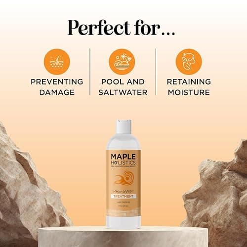 Pre Swim Chlorine Hair Protection Treatment - Saltwater & Pool Hair Protector for Swimming with Barrier Protecting Plant Amino Acids - Helps Prevent Dryness Greening Color Fading & Frizz (8 Fl Oz) thumbnail 6