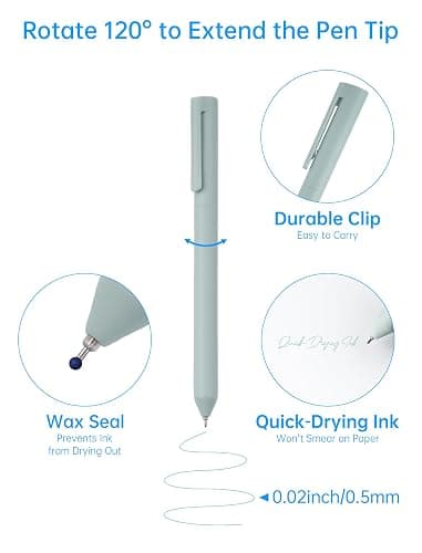 NiArt 14 Textmarker Pastell Set, Morandi Farben, Kein Durchbluten Bibelmarker & Gelstifte, Aesthetic Bible Marker mit Haftnotizen und Aufbewahrungsbox, Perfekt für Journal, Bibel, Schulbedarf thumbnail 7