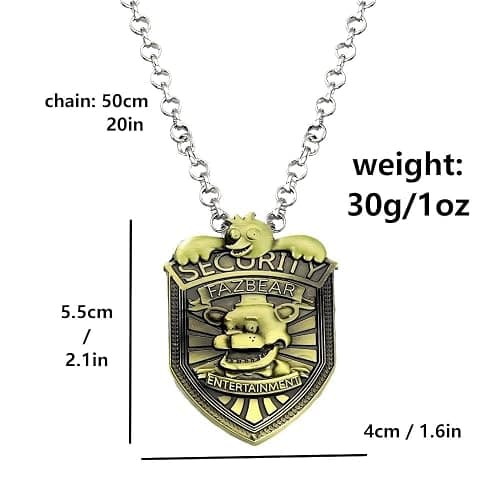 Kbtany FNAF Security Guard Badge Necklaces - Sun and Moon Friendship Pendant Chain - Gifts for Men Women Friends and Fans thumbnail 2
