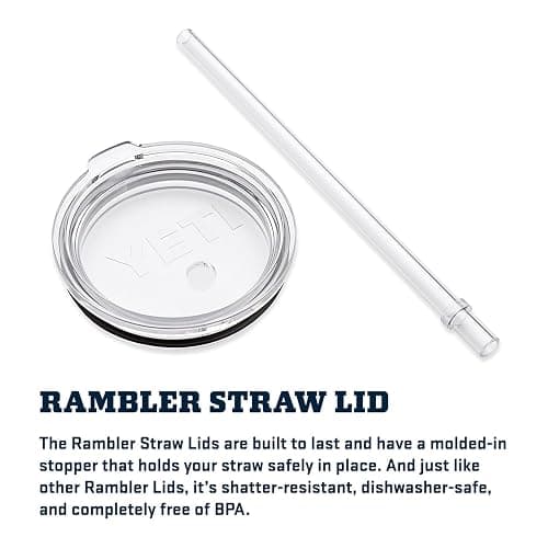 YETI Rambler 42 oz Tumbler with Handle and Straw Lid, Travel Mug Water Tumbler, Vacuum Insulated Cup with Handle, Stainless Steel, White thumbnail 4