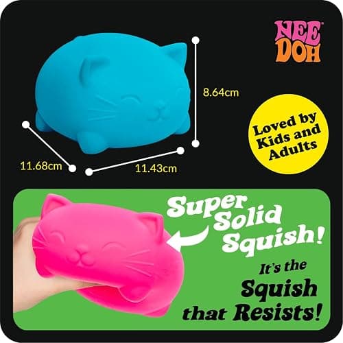 Schylling NeeDoh Super Cool Cat - Sensory Fidget Toy - Assorted Colors - Ages 3 to Adult (Pack of 1) thumbnail 3
