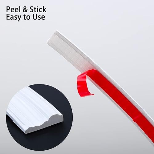 Trimold Peel - Adhesive chaise Rail formant, revêtement mural auto - adhésif pour la décoration de la maison et la protection murale,3M X 4cm thumbnail 5