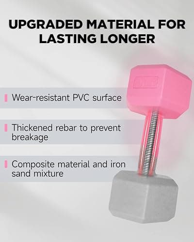 pink 10 lb dumbbells  thumbnail 3