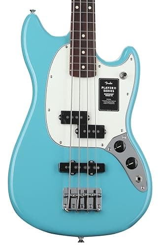 Fender Player II Mustang Bass PJ, Rosewood Fingerboard, Aquatone Blue - Image 1