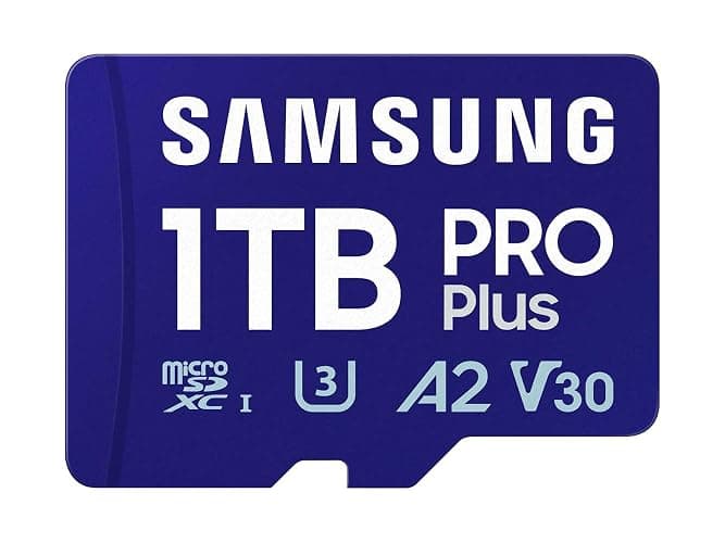 Samsung PRO Plus microSD Memory Card + Adapter, 1TB MicroSDXC, Up to 180 MB/s, Full HD & 4K UHD, UHS-I, C10, U3, V30, A2 for Android Phones, Tablets, GoPRO, DJI Drone, MB-MD1T0SA/AM, 2024 - Image 1