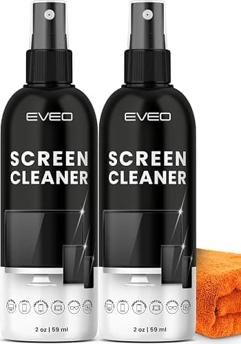 Screen Cleaner Spray - TV Screen Cleaner Spray and Microfiber Cloth kit, Computer Screen Cleaner & Car Screen Cleaner for TV, Monitor, Laptop, MacBook, iPad, iPhone and Electronic Devices - 2 Pack - Image 1