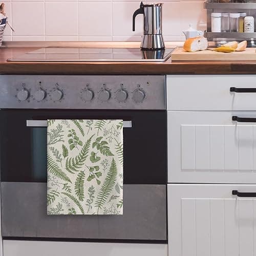 Wovoto Cute Botanic Dish Towels for Drying Dishes, Absorbent Decorative Sage Green Herbs Leaves Kitchen Towels,Hand & Tea Tewel for Kitchen Baking Bar Spring Summer Decor thumbnail 5
