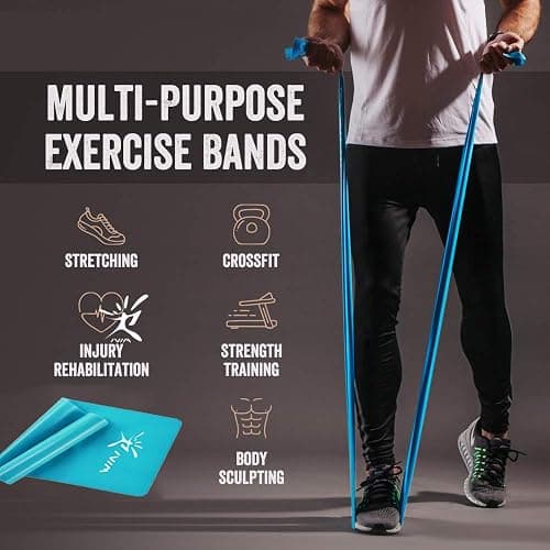 Therapy Flat Resistance Bands Set, Exercise Stretch Bands for Stretching, Flexibility, Pilates, Yoga, Ballet, Gymnastics and Rehabilitation (3 Set - 150cm Length) thumbnail 4