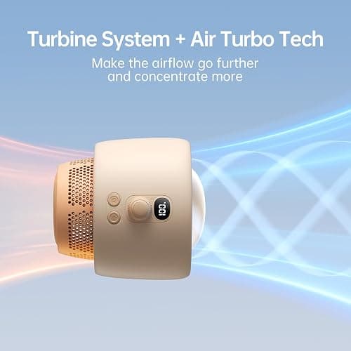 JISULIFE Baby Stroller Fan Portable, Small Battery Operated Fan, Car Seat Fan with 100 Speeds, Air Purify and Air Enhance Tech, Bladeless, Food-Grade Gifts Fan for Outdoor, Treadmill, Golf - Brown thumbnail 3