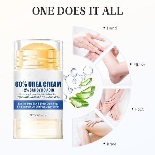 Hydrating and Anti-Cracking Foot Cream, 2025 Moisturising and Relieves Cracking and Dryness Foot Cream, Hand and Foot Repair Cream for Women & Men Callused, Feet, Knee, Elbow, Hand (White-1PC, #01) thumbnail 5