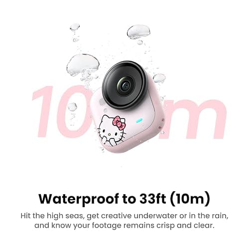 Insta360 GO Ultra × Hello Kitty Edition - Small 4K Vlogging Camera, 53g Ultralight Hands-Free POV Cam, 1/1.28"" Sensor, 200 Min Battery Life, Magnetic Wearable Action Camera for Creative Flexibility thumbnail 10