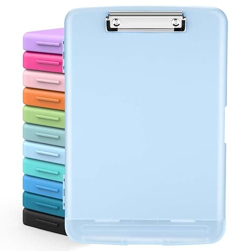 Sooez Clipboards with Storage, High Capacity Clip Boards 8.5x11 with Storage, Heavy Duty Nursing Clipboard Folder, Plastic Clipboard with Pen Holder for Women Teachers Work, School & Office Supplies - Image 1