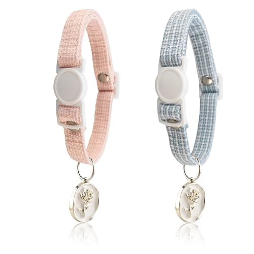Breakaway cat collar two pack pink and blue thumbnail 2