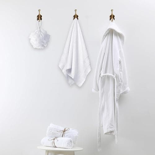 Zonon 4 Pcs Antique Gold Vintage Coat Hooks Decorative Towel Hooks for Bathrooms Antique Wall Hook for Hanging Purse Hat Keys Clothes Heavy Duty Unique French Country Curtain Holder for Wall thumbnail 7