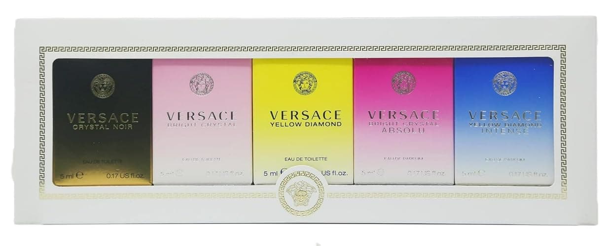 Versace Women's Fragrance Collection 5 Piece Set - Yellow D.,B.Crystal,Noir,B.C.Absolu,Y.D.Intense - Image 1