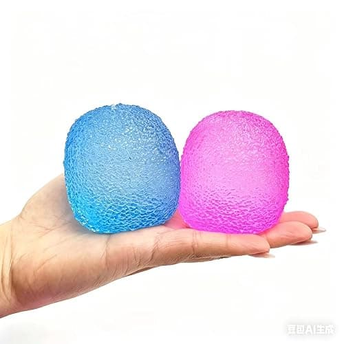 Gumdrop Squishy- Stress Balls for Kids and Adults, Super Solid Squeeze Ball, Sensory for Stress Relief, Focus, and Fun, Stretchy Squeeze Stress Relief Balls for Anxiety (Blue+Pink) thumbnail 3