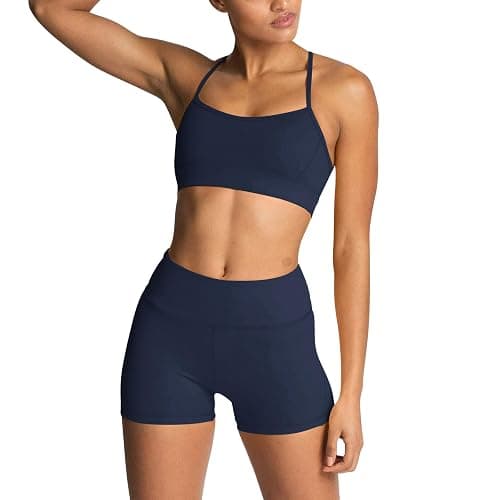 IMEKIS Women's Workout Sets 2 Piece Yoga Outfit High Waisted Biker Shorts Leggings Sports Bra Gym Fitness Clothes Tracksuit - Image 1