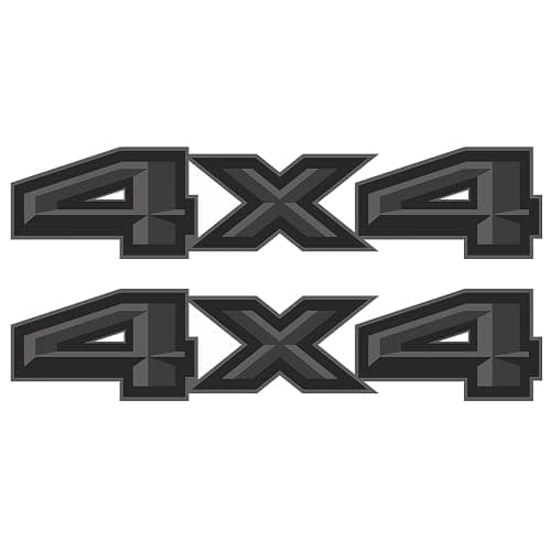 Gold Hook 4x4 Decals for Trucks Ford f150, Bedside Off Road Replacement Stickers, Pair, Premium Series (Black/Metallic Finish) - Image 1