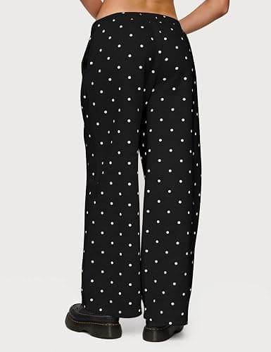 Lauweion Polka Dot Set-Womens Oversized Hoodie and Wide Leg Sweatpants thumbnail 5