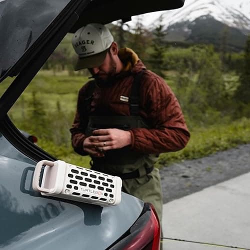 Turtlebox Ranger: Loud! Outdoor Portable Bluetooth 5.4 Speaker | Rugged, Waterproof, Ultra-Portable | Plays to 105db, Deep Bass, Shockproof, Unlimited Pairing for Full Stereo Experience, Ivory thumbnail 2