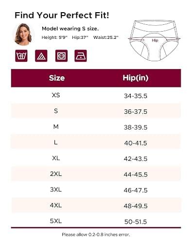 INNERSY Period Underwear for Women High Waisted Leak-Proof Postpartum Menstrual Panties 3-Pack thumbnail 6