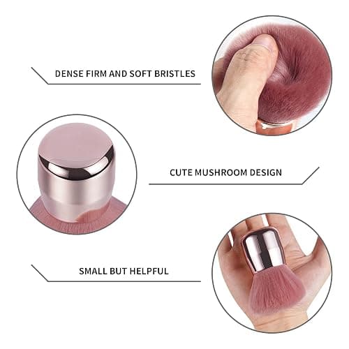 Vaincre Nail Art Dust Powder Remover Brush, Soft Nail Art Dust Cleaner Brush for Acrylic Application and Makeup(Pink) thumbnail 3