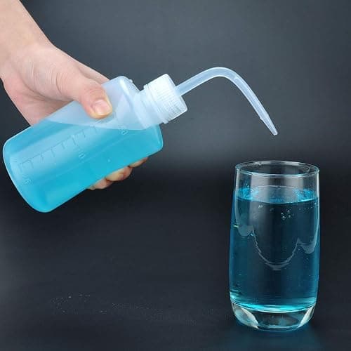 Valchoose Plastic Squeeze Bottle Leak Proof, 250ml | 8.5oz White Wash Bottle Chemical, LDPE, Safety, Medical with Narrow Mouth Scale Labels for Succulent Tattoo Label Watering (1 Bottle) thumbnail 6