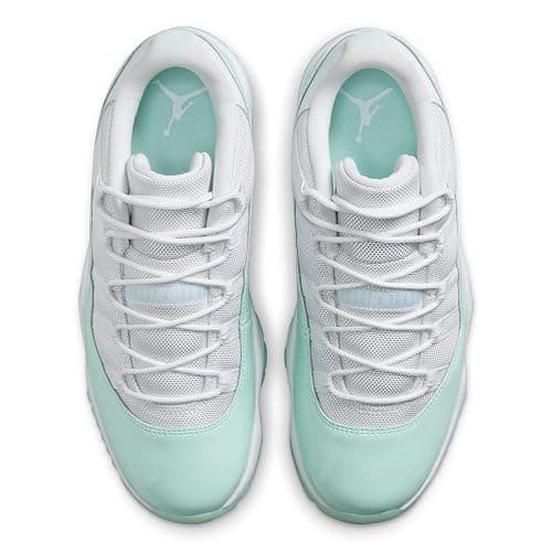 Jordan 11 Retro Low Sneaker in White & Teal thumbnail 2