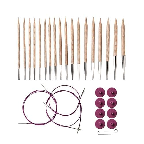 Knit Picks Options Wood Interchangeable Knitting Needle Set - US 4-11 (Sunstruck) - Image 1