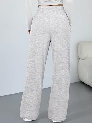 Trendy Queen Womens Lounge Pants Wide Leg Sweatpants Comfy Barrel Pajamas Pants Baggy Flowy 2025 Fashion Outfits with Pockets thumbnail 4
