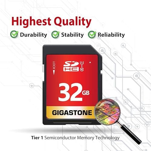 GIGASTONE 32GB SD Card 5-Pack UHS-I U1 Class 10 SDHC Memory Card High-Speed Full HD Video Compatible with Canon Digital Camera, SPYPOINT TACTACAM WOSPORTS Trail Camera, with 5 Mini Cases thumbnail 6