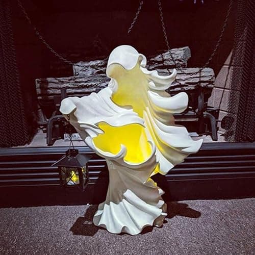 7.87" Ghost Lantern Cracker Ghost Statue Garden Yard Home Party Halloween Decoration (Ghost) thumbnail 3