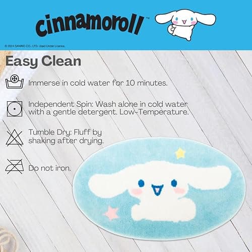 Collectibles Cinnamoroll Cotton Non Slip Plush Bathroom Mat Rug (Officially Licensed Product) by Franco thumbnail 4