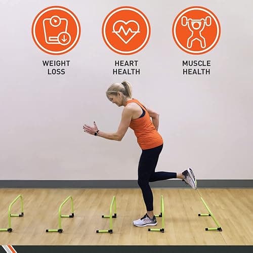 Body Sport Adjustable Athletic Speed Training Hurdles, Jumping & Speed Training Fitness Equipment, Hurdles for Track & Field, Basketball, Soccer & More thumbnail 2